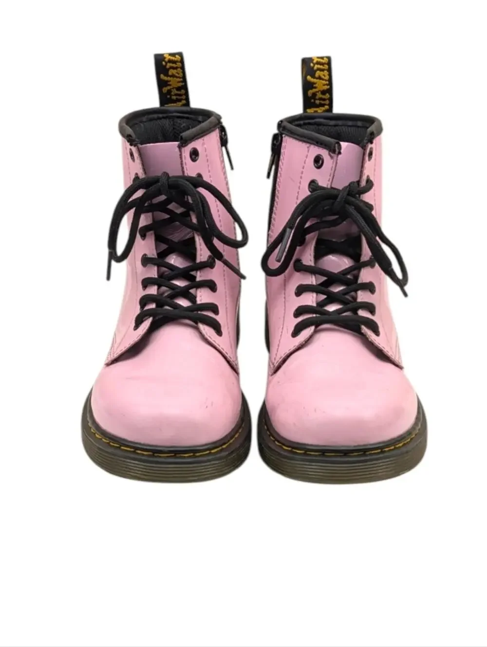 Dr. Martens 1460 8-Eye Patent Boot Pale Pink Kids Youth Side Zip Size 3  S4102